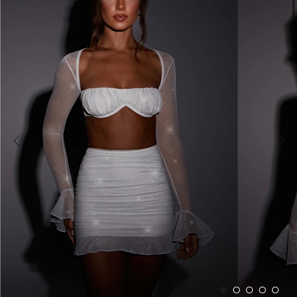 Maisie Mini Skirt Sparkle Ivory